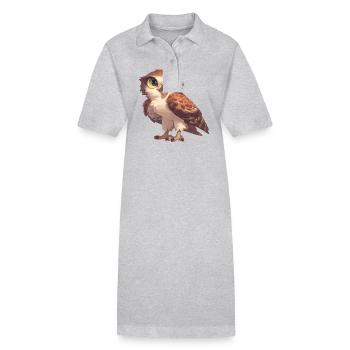 Falcon Falcon - Stanley/Stella PAIGER Organic Women’s Polo Dress - heather grey - Front
