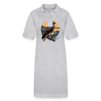 Faucon Faucon - Robe polo bio PAIGER Stanley/Stella Femme - gris chiné - Devant