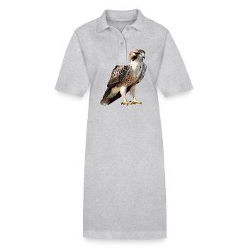 Faucon Faucon - Robe polo bio PAIGER Stanley/Stella Femme - gris chiné - Devant