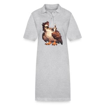 Faucon Faucon - Robe polo bio PAIGER Stanley/Stella Femme - gris chiné - Devant
