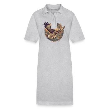 Faucon Faucon - Robe polo bio PAIGER Stanley/Stella Femme - gris chiné - Devant