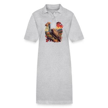 Faucon Faucon - Robe polo bio PAIGER Stanley/Stella Femme - gris chiné - Devant