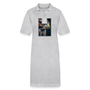 Falcon Falcon - Stanley/Stella PAIGER Organic Women’s Polo Dress - heather grey - Front