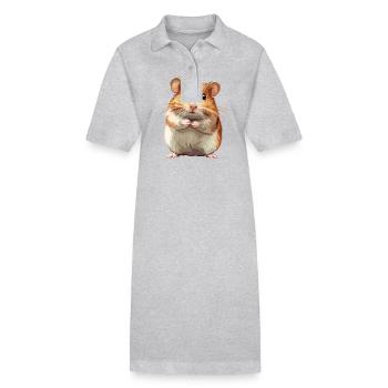 Hamster - Stanley/Stella Frauen Bio-Polokleid PAIGER - Grau meliert - Vorne