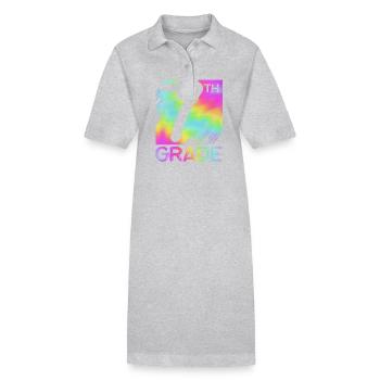 7. Klasse - Stanley/Stella Frauen Bio-Polokleid PAIGER - Grau meliert - Vorne