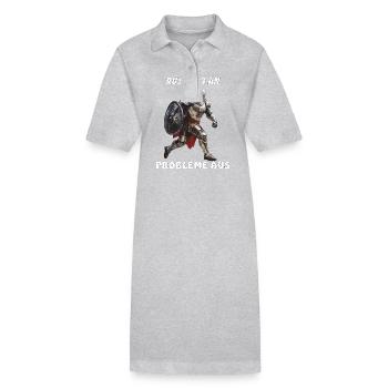 KNIGHT ARMOR TO PROBLEMS - Stanley/Stella PAIGER Organic Women’s Polo Dress - heather grey - Front
