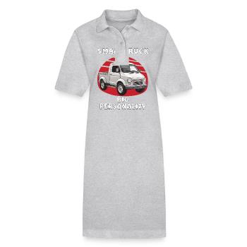 PETIT CAMION GRANDE PERSONNALITÉ - Robe polo bio PAIGER Stanley/Stella Femme - gris chiné - Devant