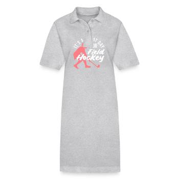 A great day for field hockey players - Stanley/Stella PAIGER Organic Women’s Polo Dress - heather grey - Front