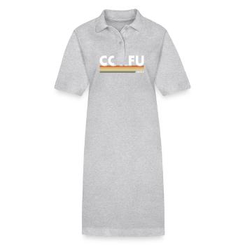 Corfu Greece Greek Greek - Stanley/Stella PAIGER Organic Women’s Polo Dress - heather grey - Front