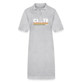Crete Greece Greek Greek - Stanley/Stella PAIGER Organic Women’s Polo Dress - heather grey - Front
