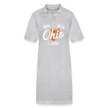 Aktivitäten in der Nähe von Ohio 1. Lass das lustige Ohio-Meme zurück - Stanley/Stella Frauen Bio-Polokleid PAIGER - Grau meliert - Vorne