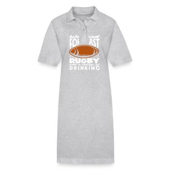 Wochenende Prognose Rugby Spieler Spaß - Stanley/Stella Frauen Bio-Polokleid PAIGER - Grau meliert - Vorne