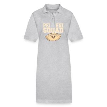 Pelmeni Russian Cuisine - Stanley/Stella PAIGER Organic Women’s Polo Dress - heather grey - Front