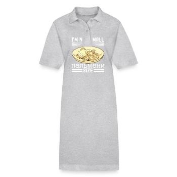 Pelmeni Russian Cuisine - Stanley/Stella PAIGER Organic Women’s Polo Dress - heather grey - Front