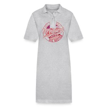 Matura 2024 Filles Matura Cadeau de Graduation - Robe polo bio PAIGER Stanley/Stella Femme - gris chiné - Devant