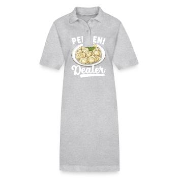 Pelmeni Russian Cuisine - Stanley/Stella PAIGER Organic Women’s Polo Dress - heather grey - Front