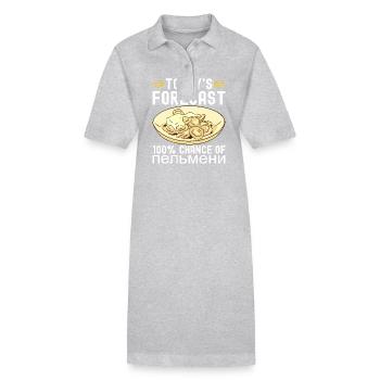 Pelmeni Russian Cuisine - Stanley/Stella PAIGER Organic Women’s Polo Dress - heather grey - Front