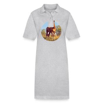 Chevaux Cheval - Robe polo bio PAIGER Stanley/Stella Femme - gris chiné - Devant