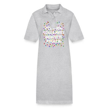 Für mich soll's heut Konfetti regnen - Verkleidung - Stanley/Stella Frauen Bio-Polokleid PAIGER - Grau meliert - Vorne