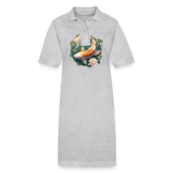 Koi Koi Carpe - Robe polo bio PAIGER Stanley/Stella Femme - gris chiné - Devant