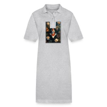Koi Koi Carpe - Robe polo bio PAIGER Stanley/Stella Femme - gris chiné - Devant