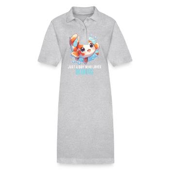 Koi Koi Carpe - Robe polo bio PAIGER Stanley/Stella Femme - gris chiné - Devant
