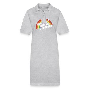 Rainbow Fun : J’adore les jouets qui bourdonnent - Robe polo bio PAIGER Stanley/Stella Femme - gris chiné - Devant