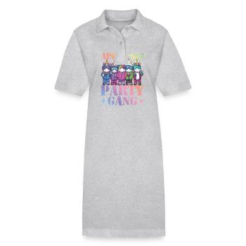 Apres Ski Party Gang Einhorn - Stanley/Stella Frauen Bio-Polokleid PAIGER - Grau meliert - Vorne