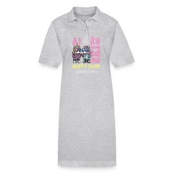 Après-ski Party Crew Licorne - Robe polo bio PAIGER Stanley/Stella Femme - gris chiné - Devant