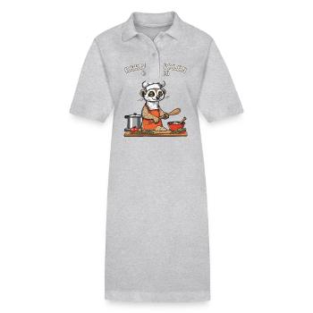 HERDMÄNNCHEN CHEFKOCH - Stanley/Stella Frauen Bio-Polokleid PAIGER - Grau meliert - Vorne