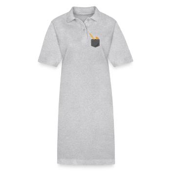 Saxophone Pocket - Stanley/Stella Frauen Bio-Polokleid PAIGER - Grau meliert - Vorne