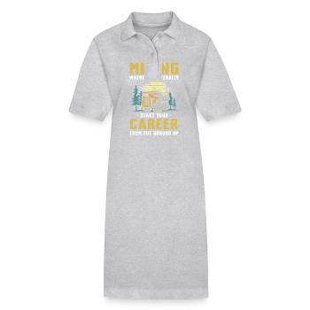 Mining Career From The Ground Up - Stanley/Stella Frauen Bio-Polokleid PAIGER - Grau meliert - Vorne