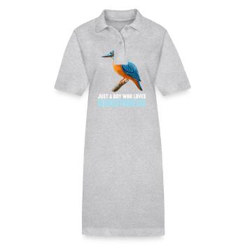 Martin-pêcheur Martin-pêcheur - Robe polo bio PAIGER Stanley/Stella Femme - gris chiné - Devant