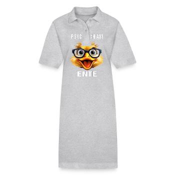 LUNETTES DE CANARD PSYCHIQUE SUR LE CANARD - Robe polo bio PAIGER Stanley/Stella Femme - gris chiné - Devant