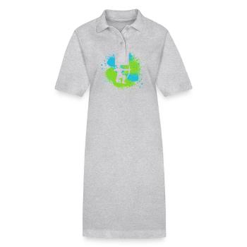 Bogenschütze Bogenschießen - Stanley/Stella Frauen Bio-Polokleid PAIGER - Grau meliert - Vorne
