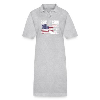 Maçon Briqueteur-maçon American Pride - Robe polo bio PAIGER Stanley/Stella Femme - gris chiné - Devant