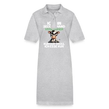 Second Hand Vegetarian - Stanley/Stella PAIGER Organic Women’s Polo Dress - heather grey - Front
