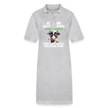 Second Hand Vegetarian - Stanley/Stella PAIGER Organic Women’s Polo Dress - heather grey - Front