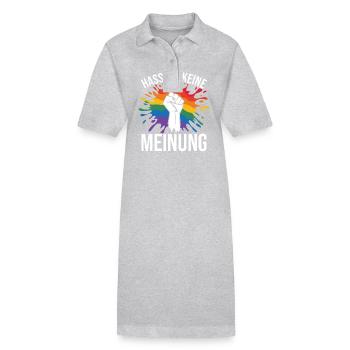La haine n’est pas une déclaration d’opinion contre la droite - Robe polo bio PAIGER Stanley/Stella Femme - gris chiné - Devant
