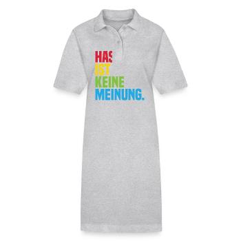 La haine n’est pas une déclaration d’opinion contre la droite - Robe polo bio PAIGER Stanley/Stella Femme - gris chiné - Devant