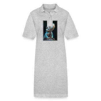 Lizards Lizard - Stanley/Stella PAIGER Organic Women’s Polo Dress - heather grey - Front