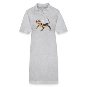 Lizards Lizard - Stanley/Stella PAIGER Organic Women’s Polo Dress - heather grey - Front