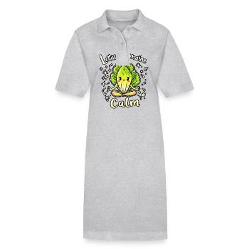 Salat Romaine Calm – Lustiger Salat - Stanley/Stella Frauen Bio-Polokleid PAIGER - Grau meliert - Vorne
