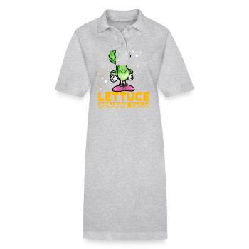 Salat Romaine Calm – Lustiger Salat - Stanley/Stella Frauen Bio-Polokleid PAIGER - Grau meliert - Vorne