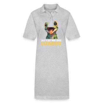 Lizards Lizard - Stanley/Stella PAIGER Organic Women’s Polo Dress - heather grey - Front