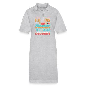 Primary school teacher is more than just a test result - Stanley/Stella PAIGER Organic Women’s Polo Dress - heather grey - Front