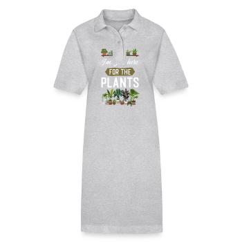 Amateur de plantes jardinage Je suis juste - Robe polo bio PAIGER Stanley/Stella Femme - gris chiné - Devant