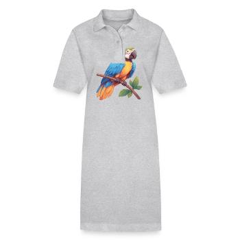 Aras Ara - Stanley/Stella Frauen Bio-Polokleid PAIGER - Grau meliert - Vorne
