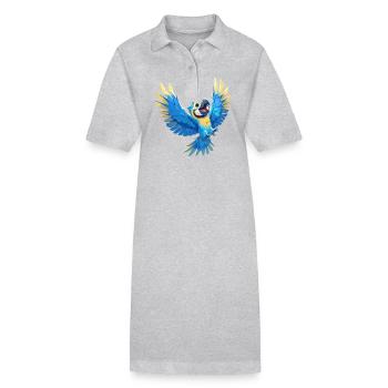 Aras Ara - Stanley/Stella Frauen Bio-Polokleid PAIGER - Grau meliert - Vorne