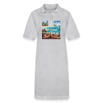 Koh Samui - Stanley/Stella Frauen Bio-Polokleid PAIGER - Grau meliert - Vorne
